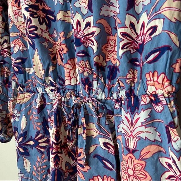 Old Navy Floral Romper Long Sleeve Hidden Button XS Boho Casual Chic - Picture 3 of 11